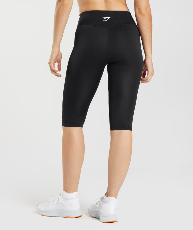 Women's Gymshark Training Cropped Leggings Black | NZ 1TALCI